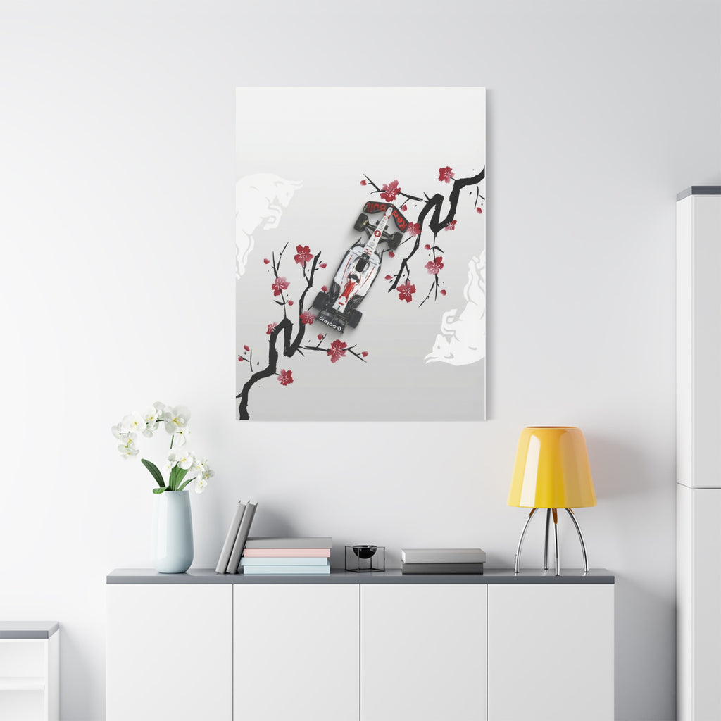 Racing Car Blossom Canvas