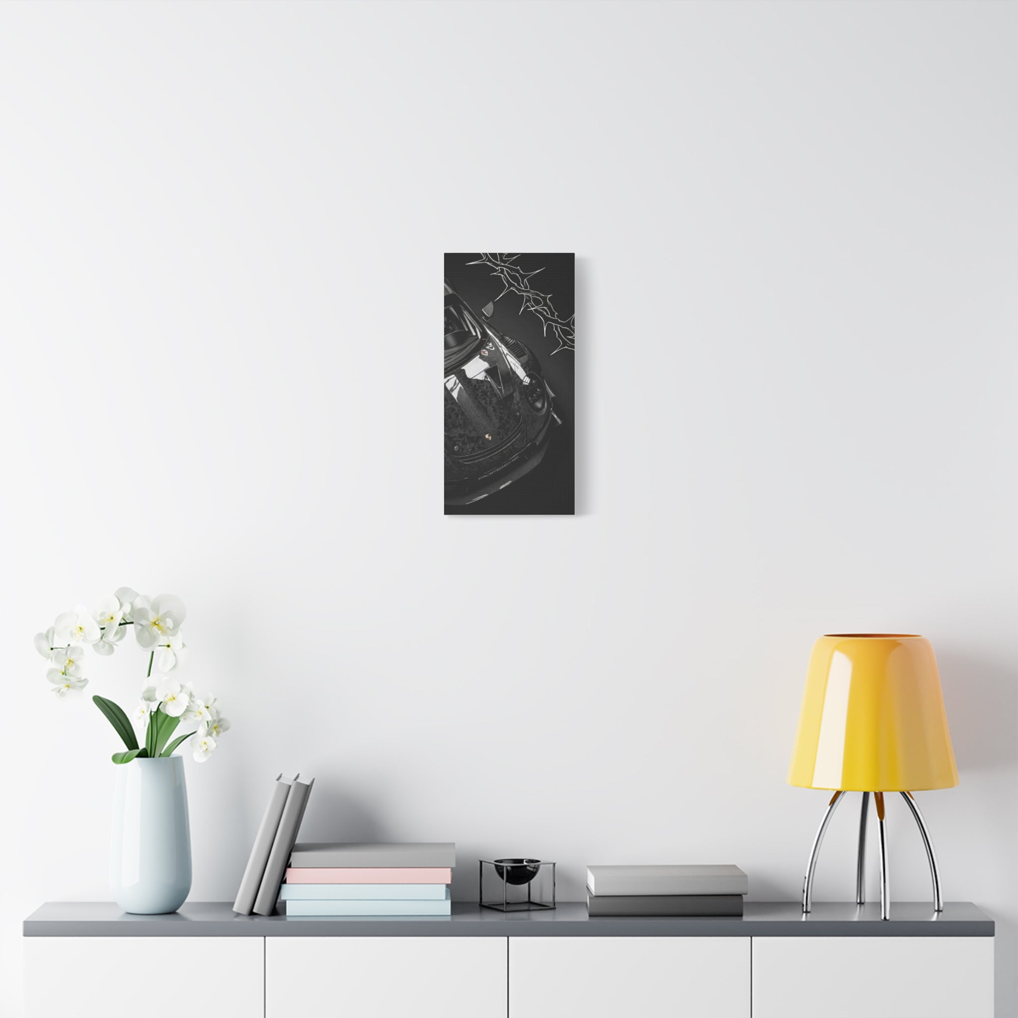 Black Sports Car Canvas