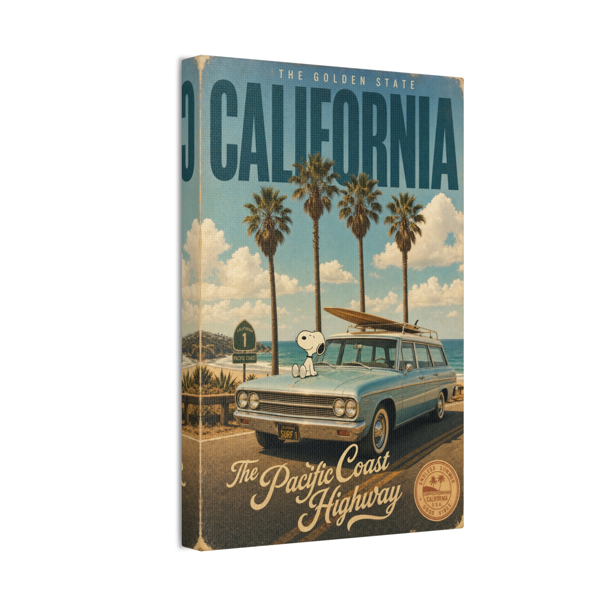 California Coast Snoopy Canvas