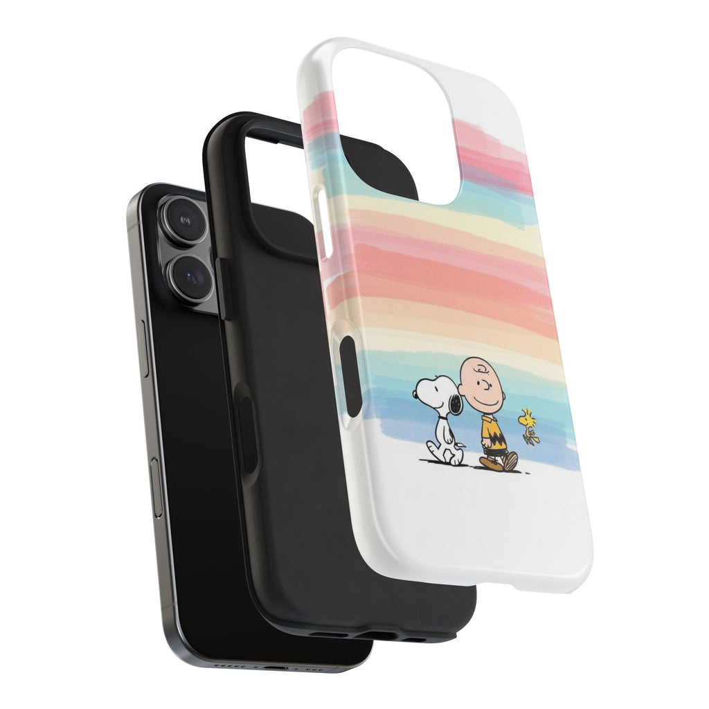 Rainbow Stripe Snoopy Phone Case