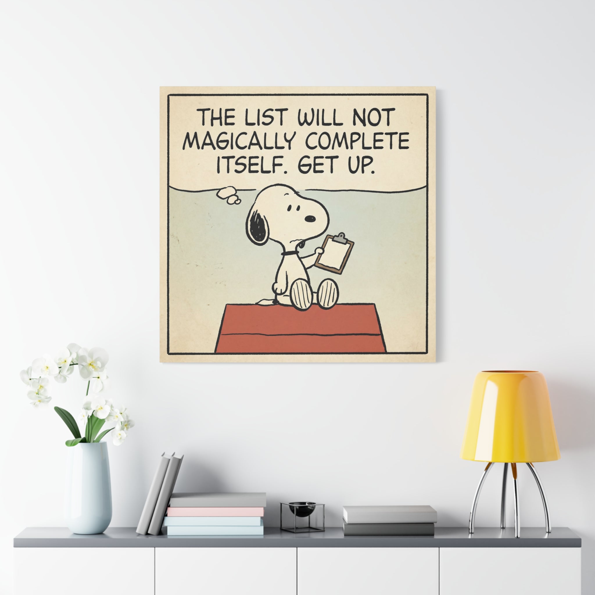 Snoopy Checklist Canvas