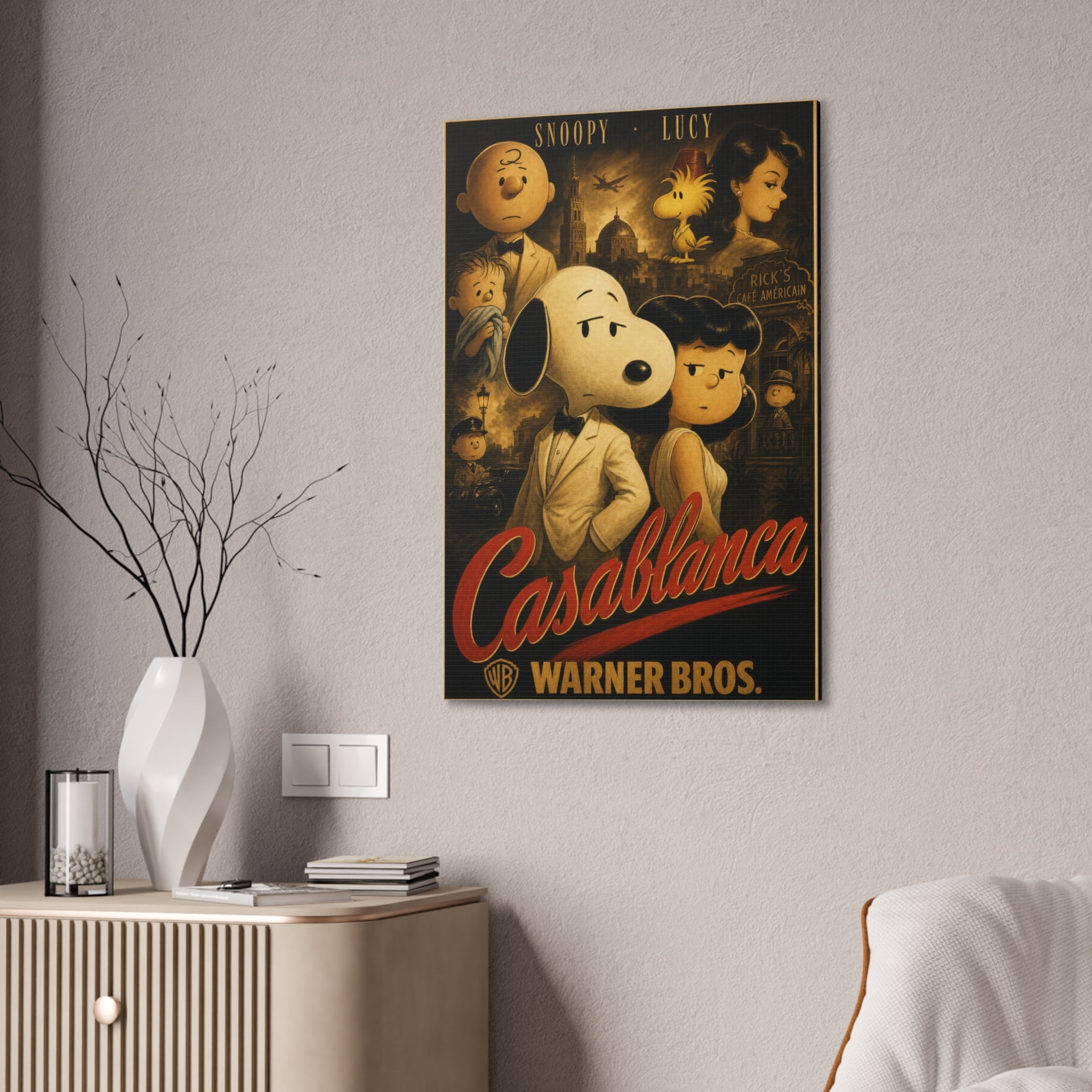Casablanca Snoopy Lucy Canvas