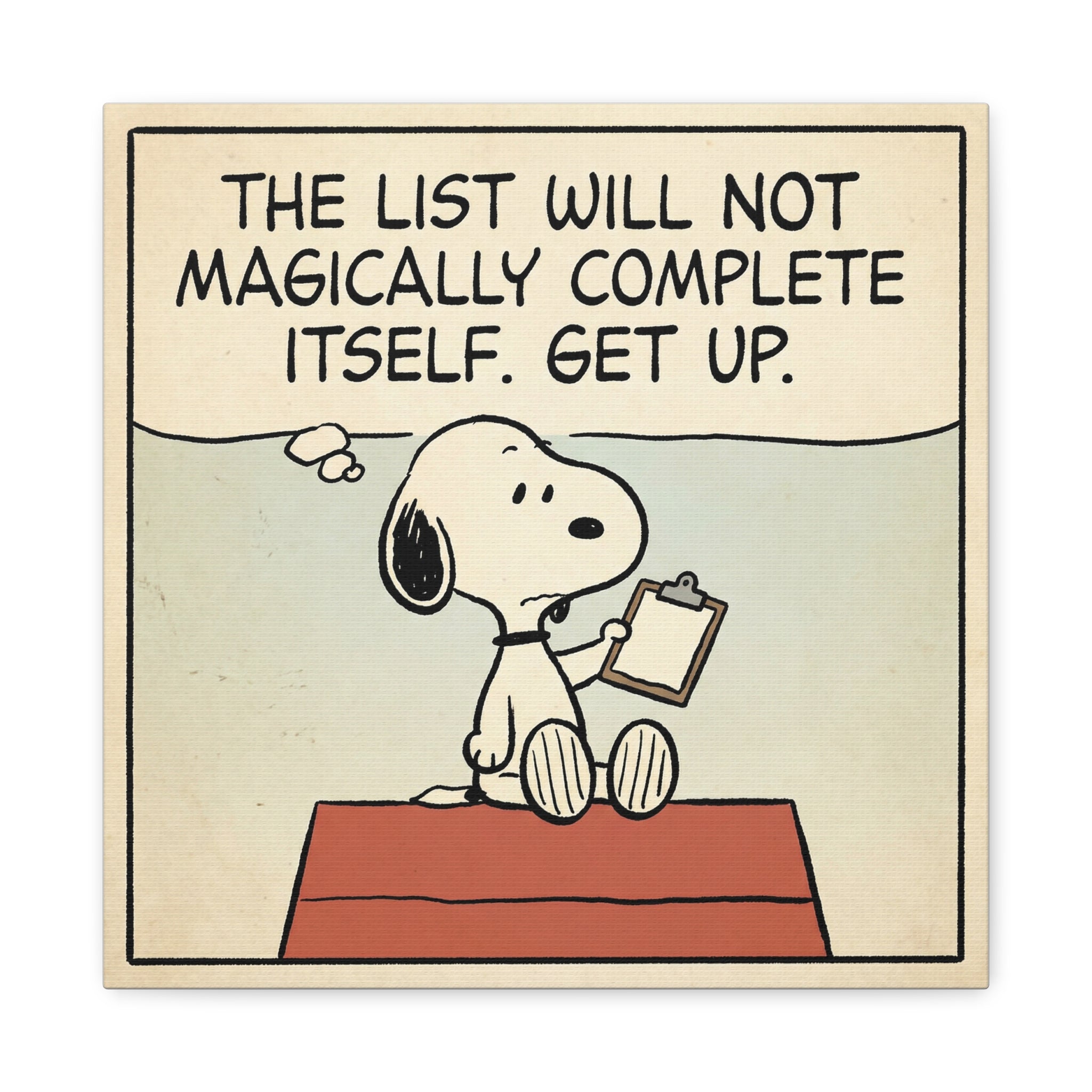 Snoopy Checklist Canvas