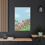 Snoopy Roller Coaster Canvas