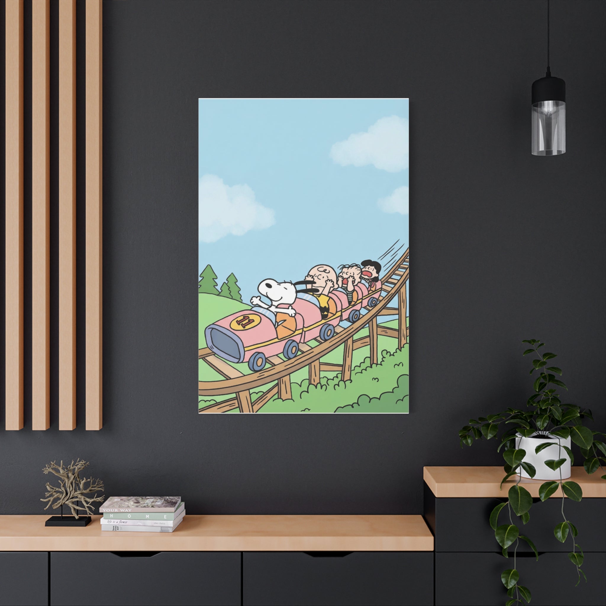 Snoopy Roller Coaster Canvas