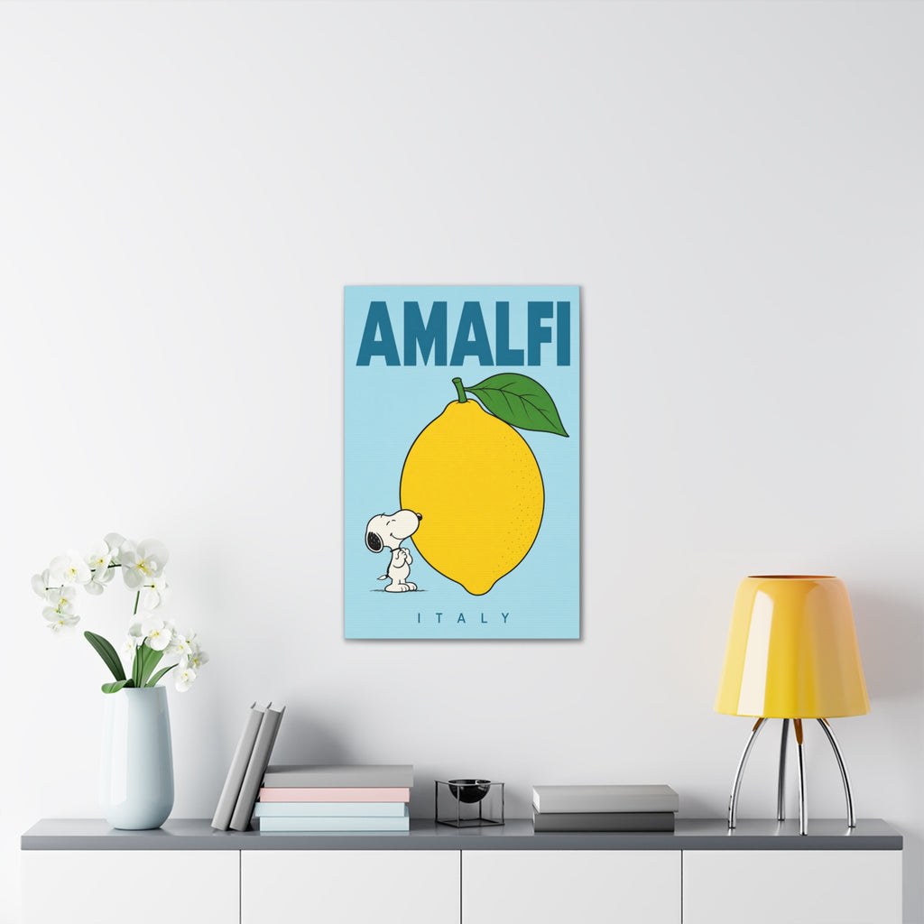 Amalfi Lemon Snoopy Italy Canvas
