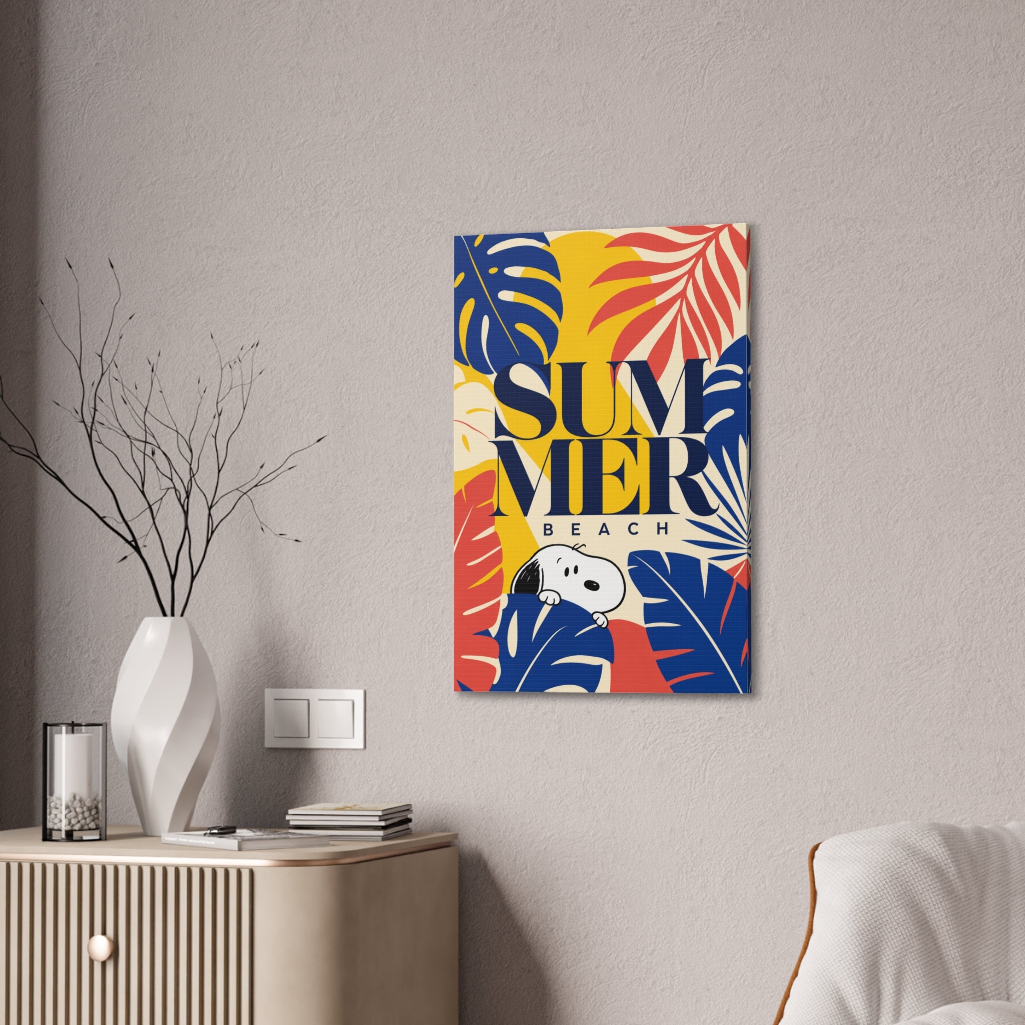 Snoopy Summer Beach Canvas