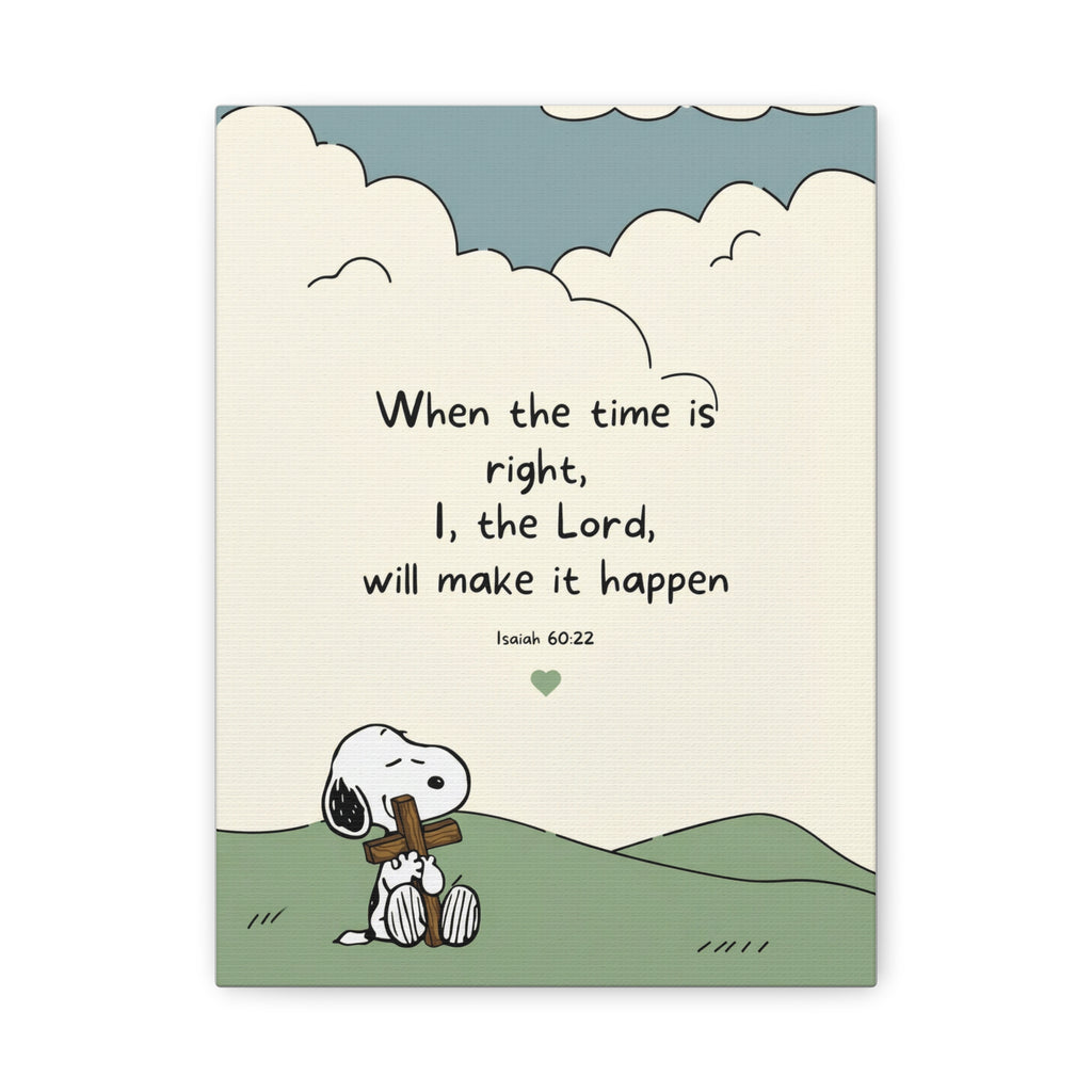 Isaiah 60:22 Snoopy Canvas