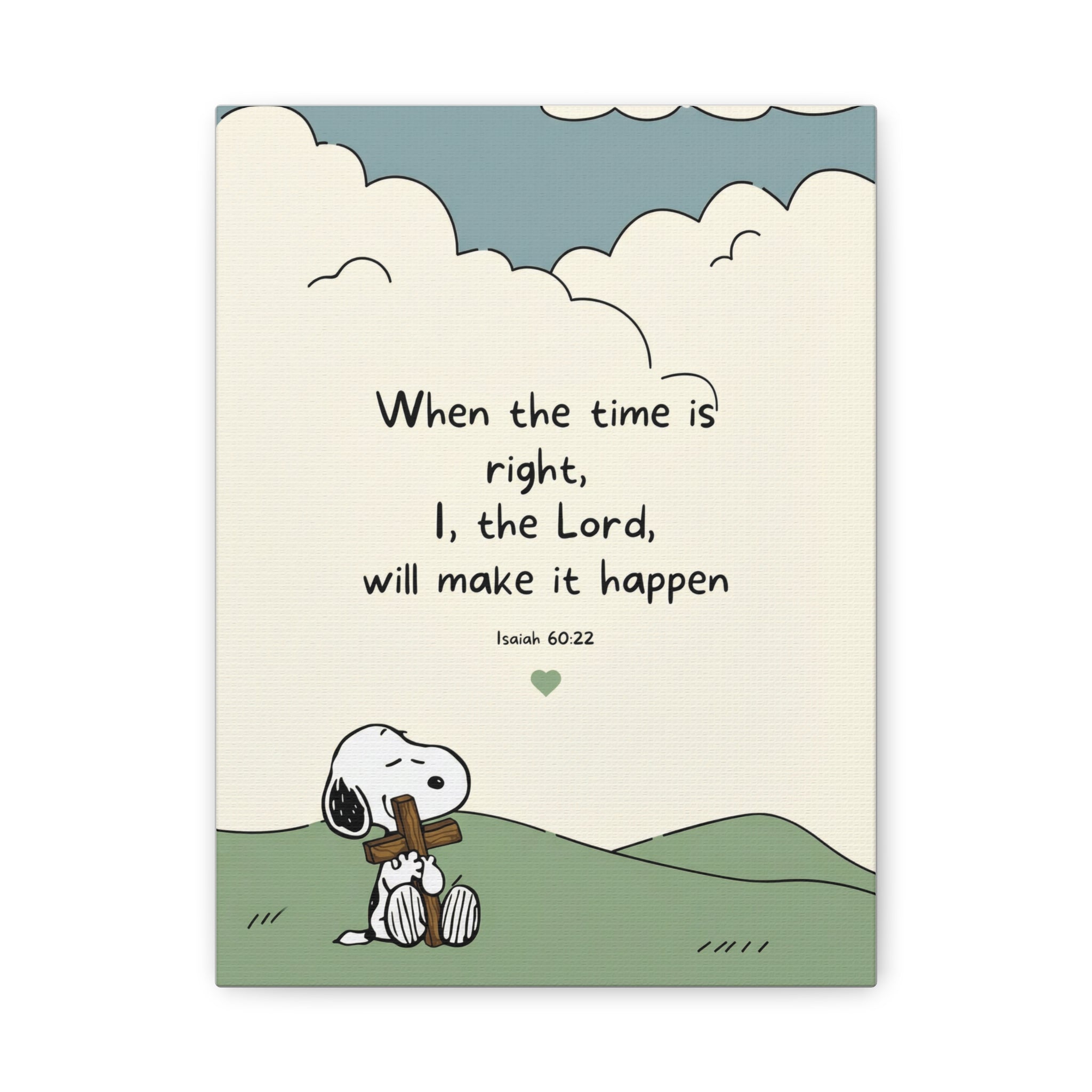 Isaiah 60:22 Snoopy Canvas