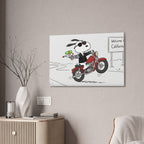 Biker Dog Water Gun Canvas