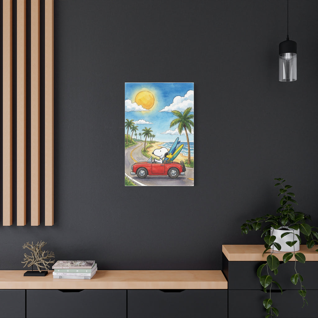Surf Dog Road Trip Canvas