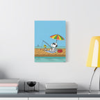 Fishing By Pier Canvas