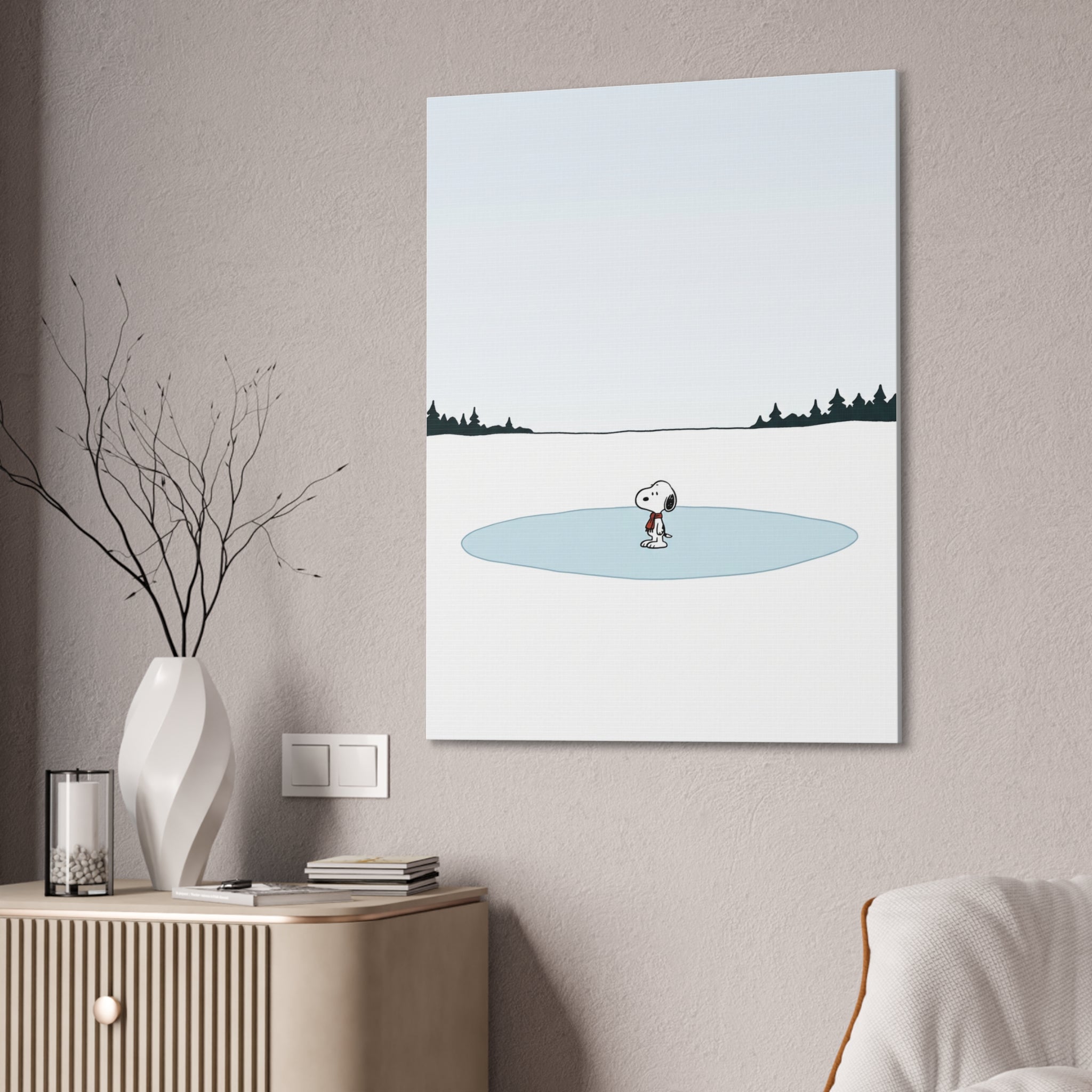 Snoopy Ice Rink Canvas