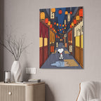 Rainy Night Alley Canvas