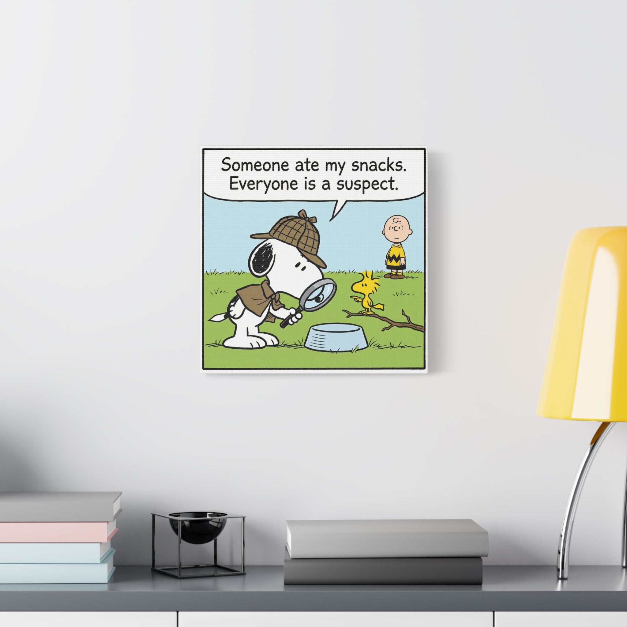 Snoopy Snack Detective Canvas