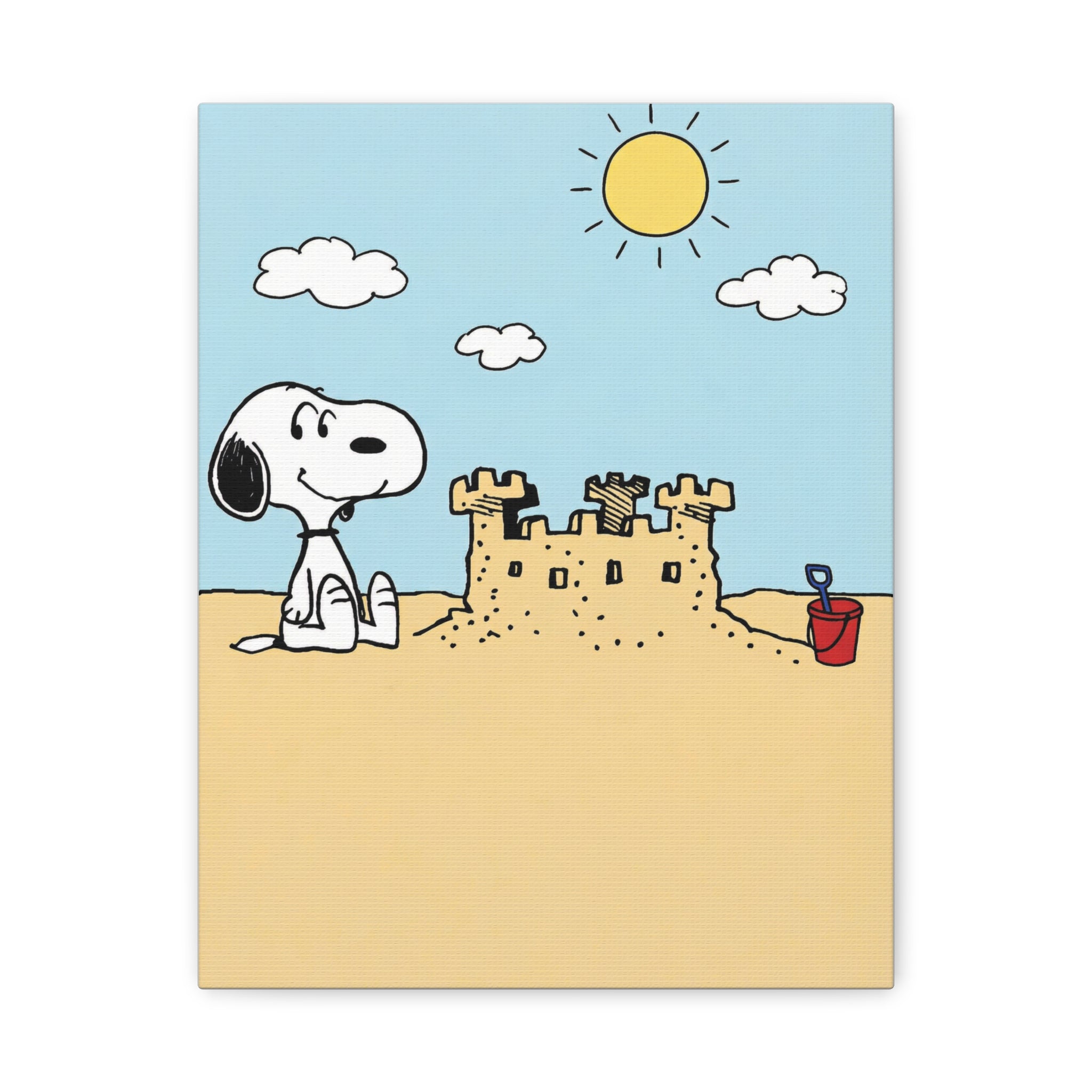 Snoopy Beach Sandcastle Canvas