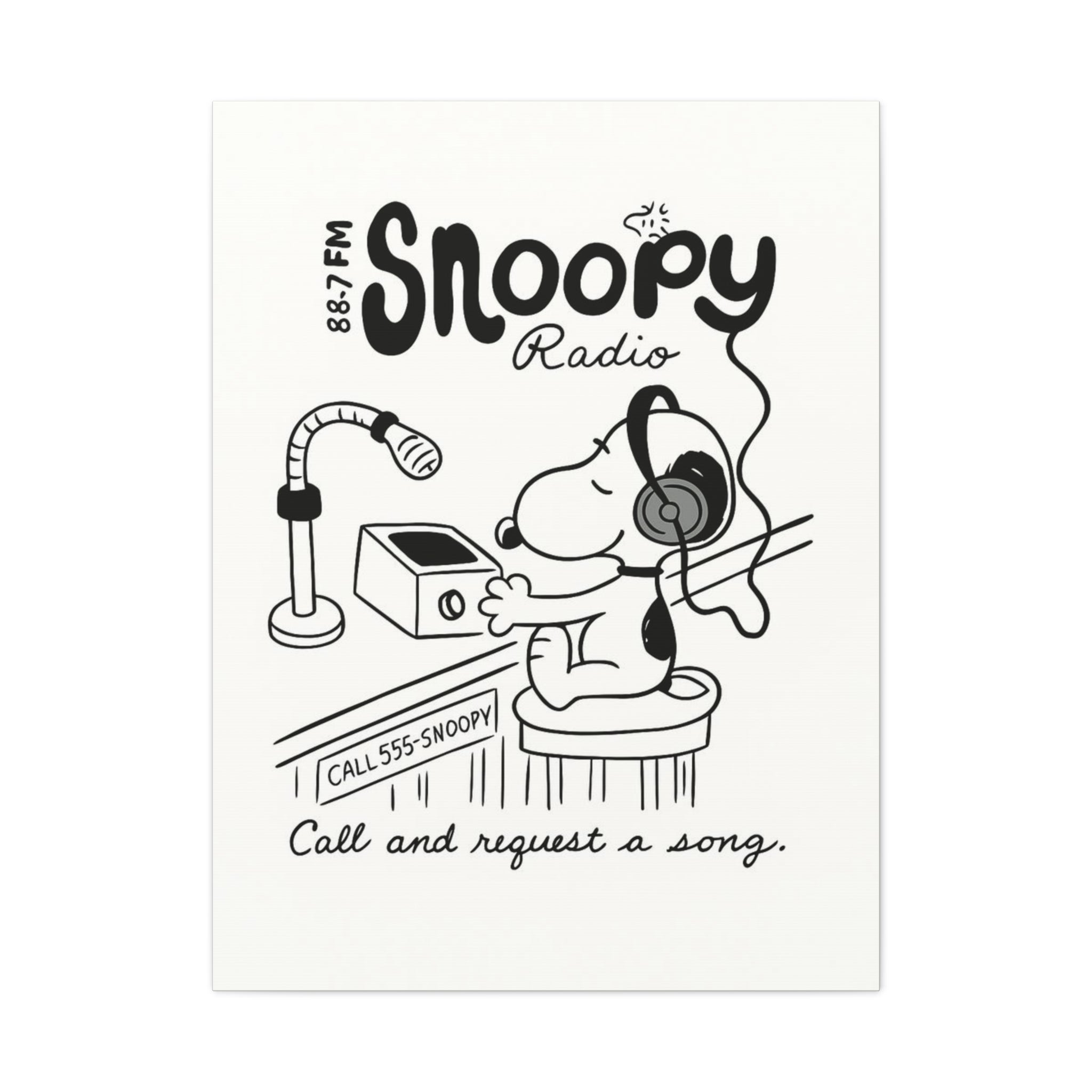 Snoopy Radio Canvas