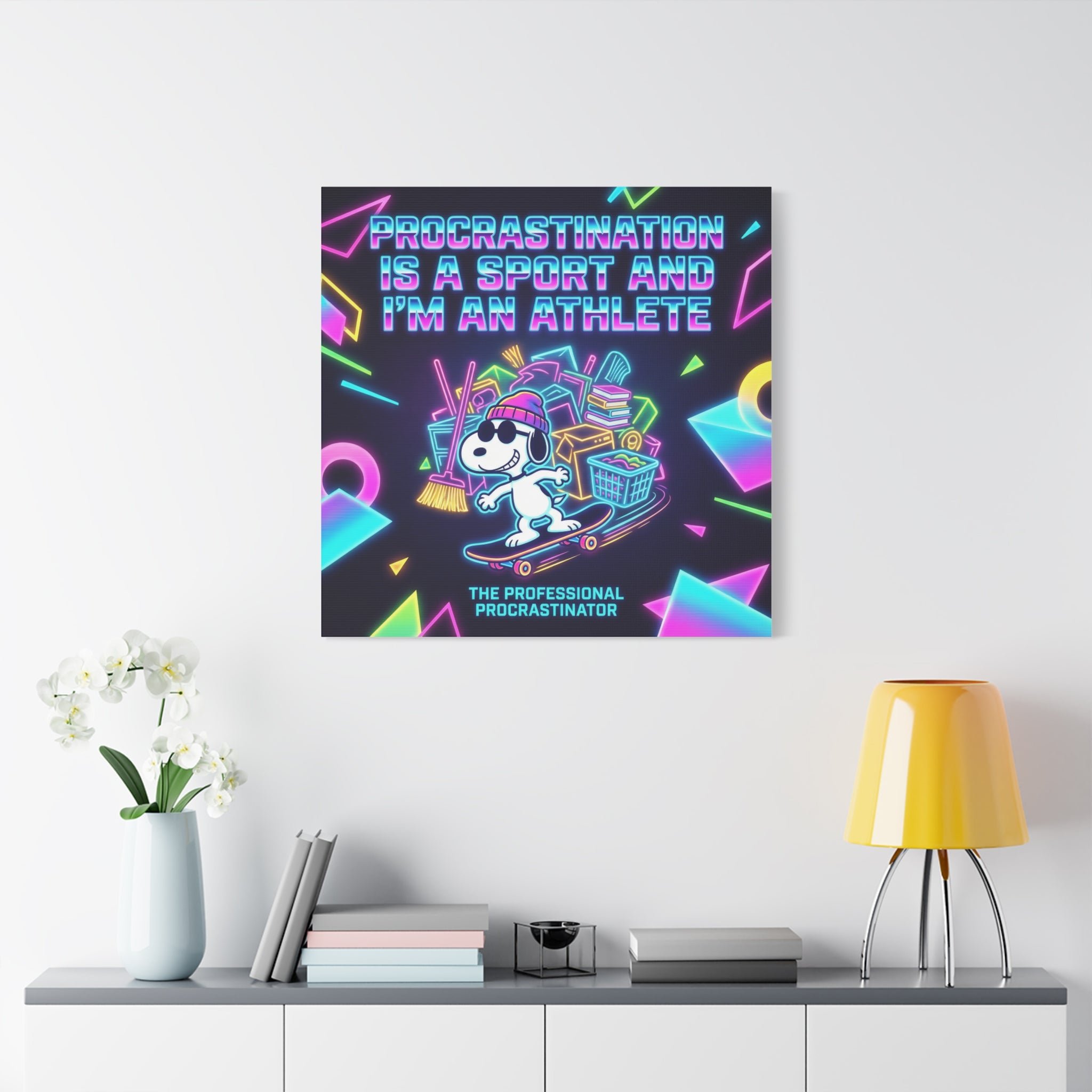 Procrastination Sport Snoopy Canvas