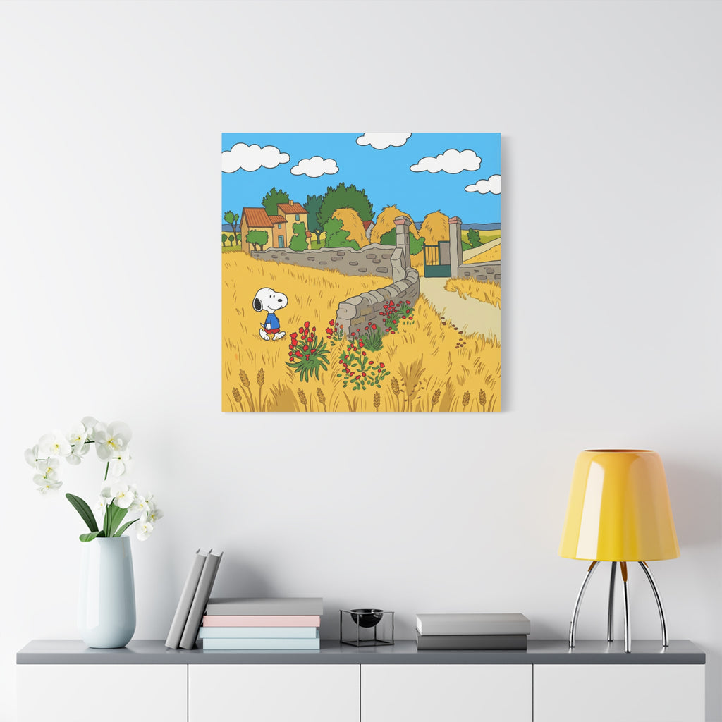 Snoopy Wheat Field Canvas