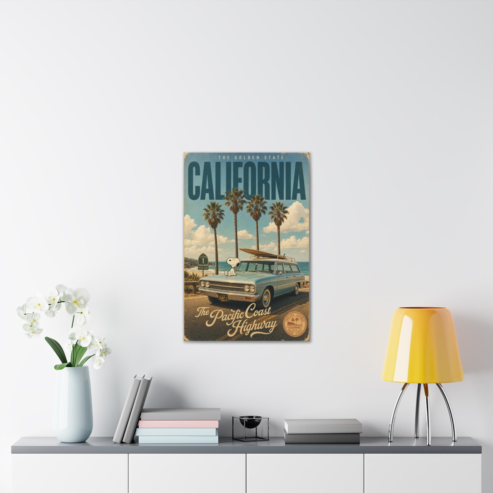 California Coast Snoopy Canvas