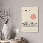 Miami Skyline Sun Canvas