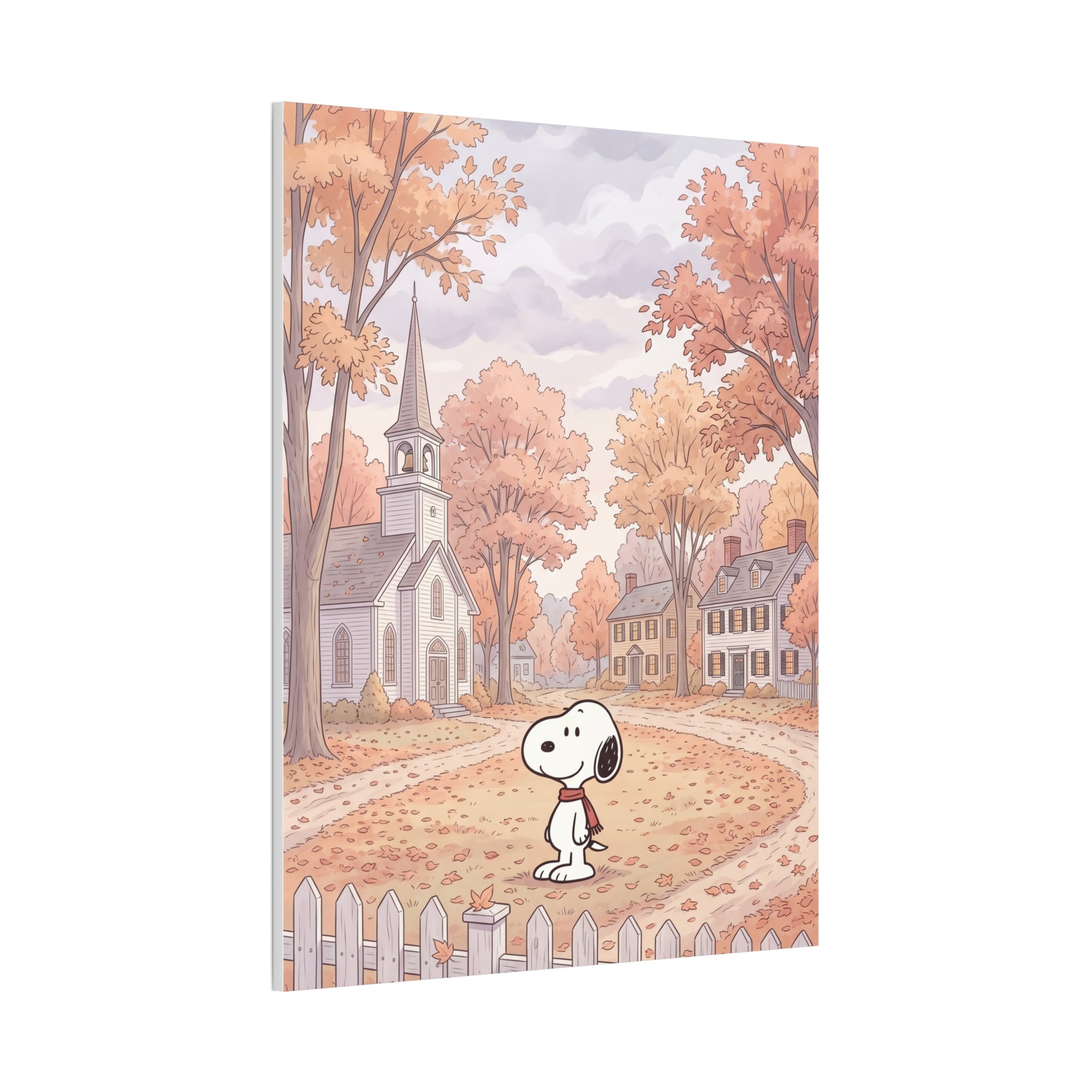 Snoopy Autumn Village Canvas