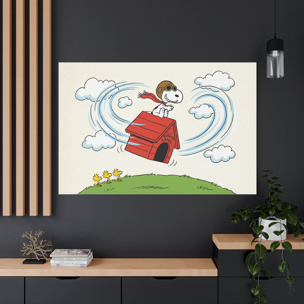 Flying Doghouse Canvas
