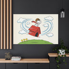 Flying Doghouse Canvas