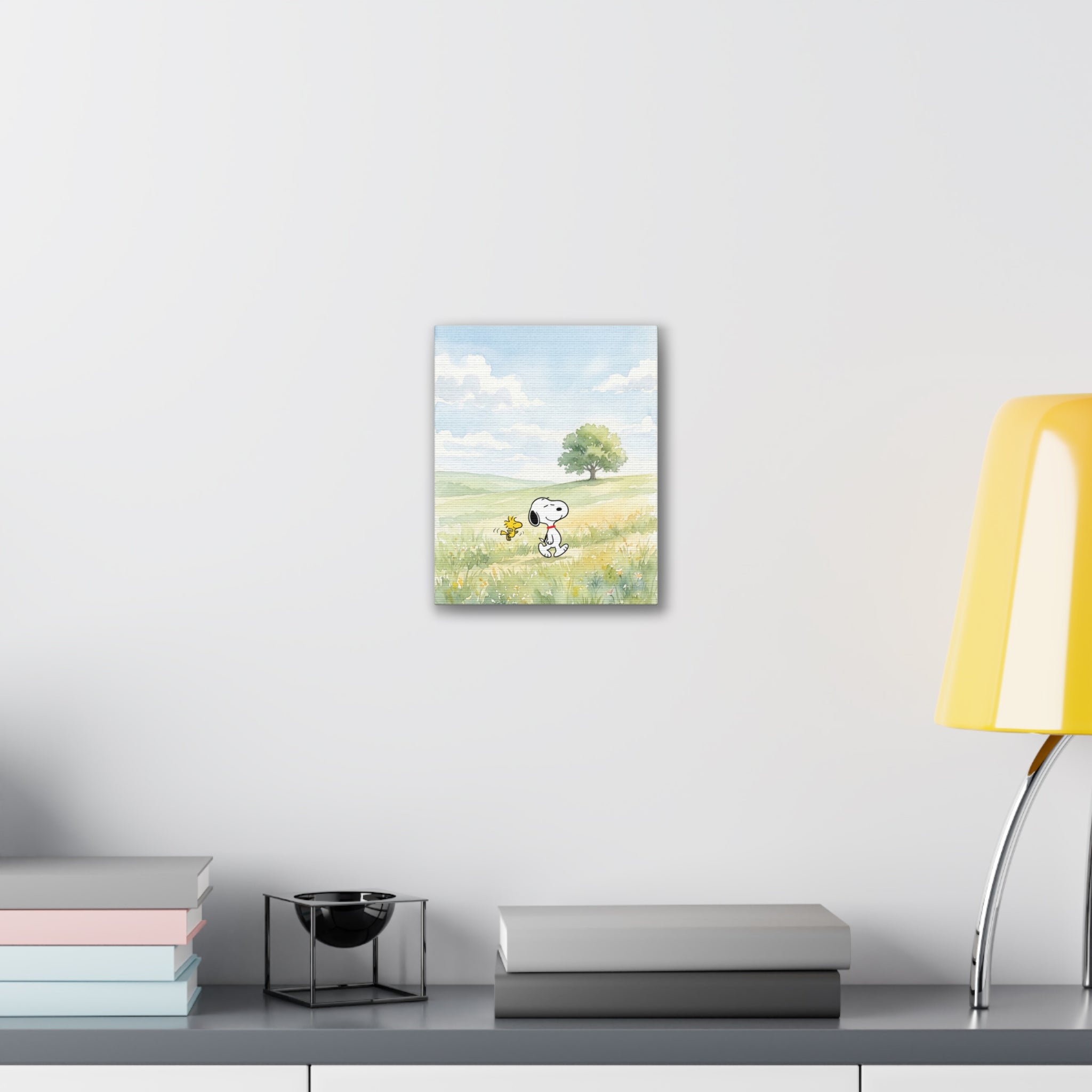 Snoopy and Woodstock Meadow Canvas