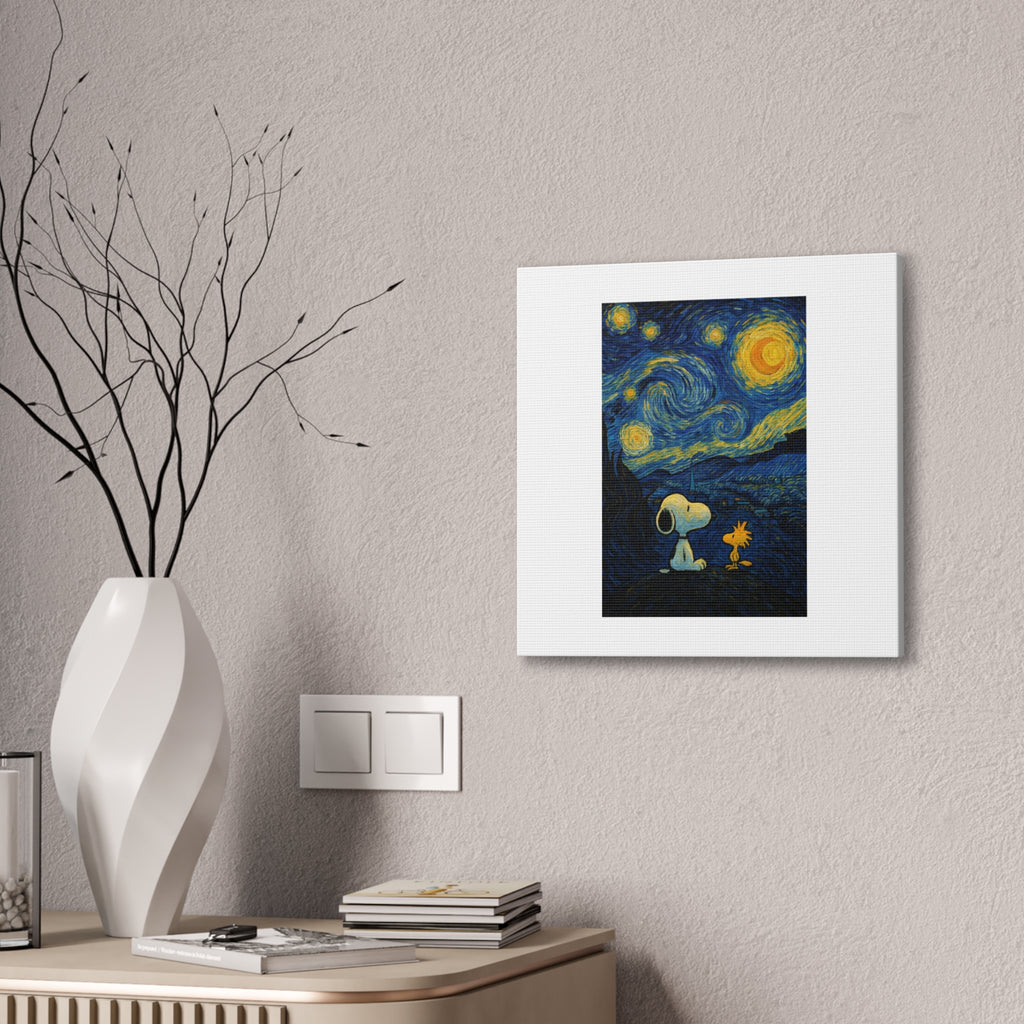 Snoopy Paris Autumn Canvas