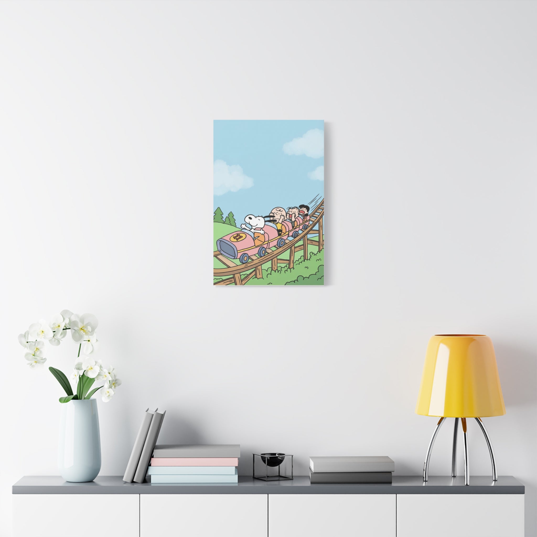 Snoopy Roller Coaster Canvas