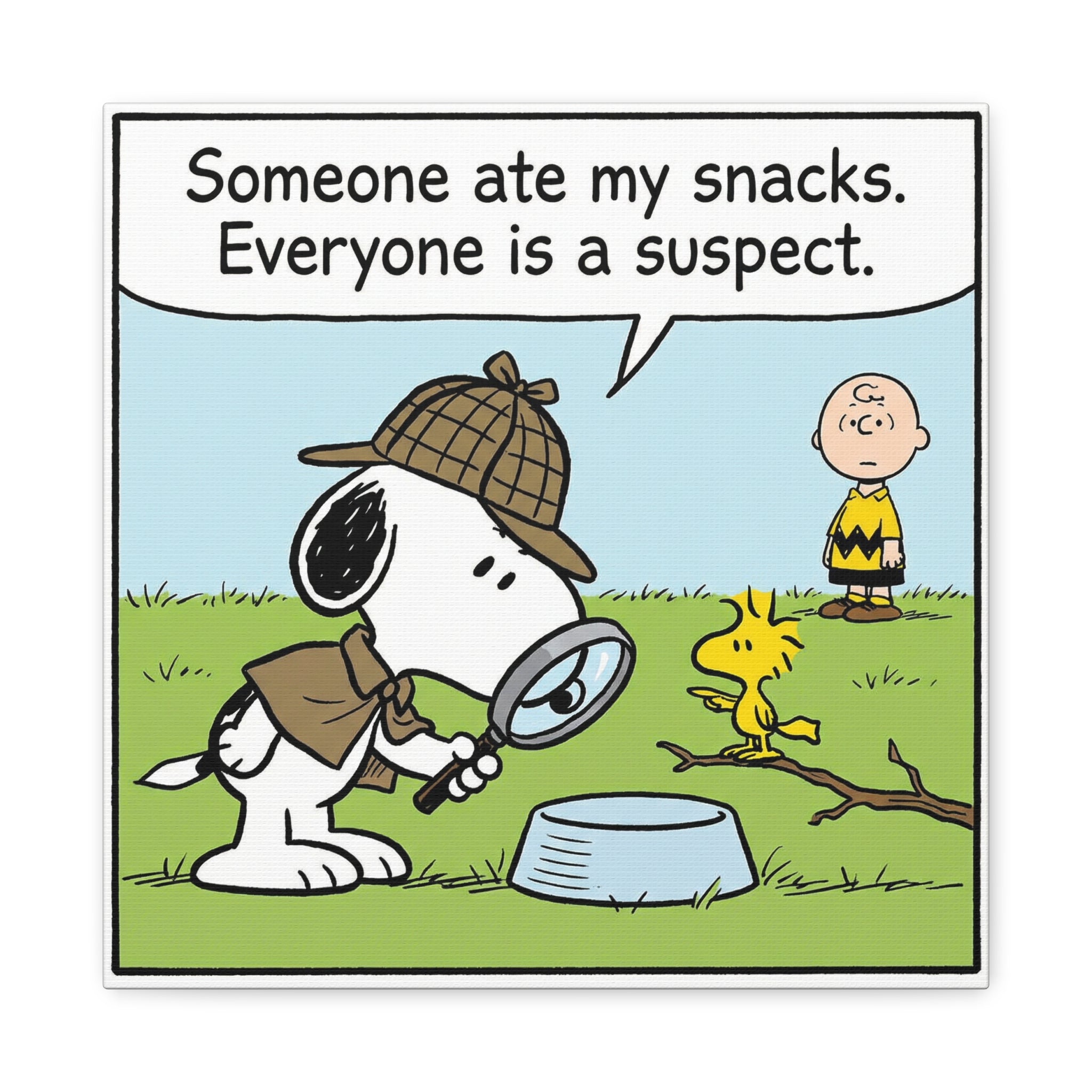 Snoopy Snack Detective Canvas