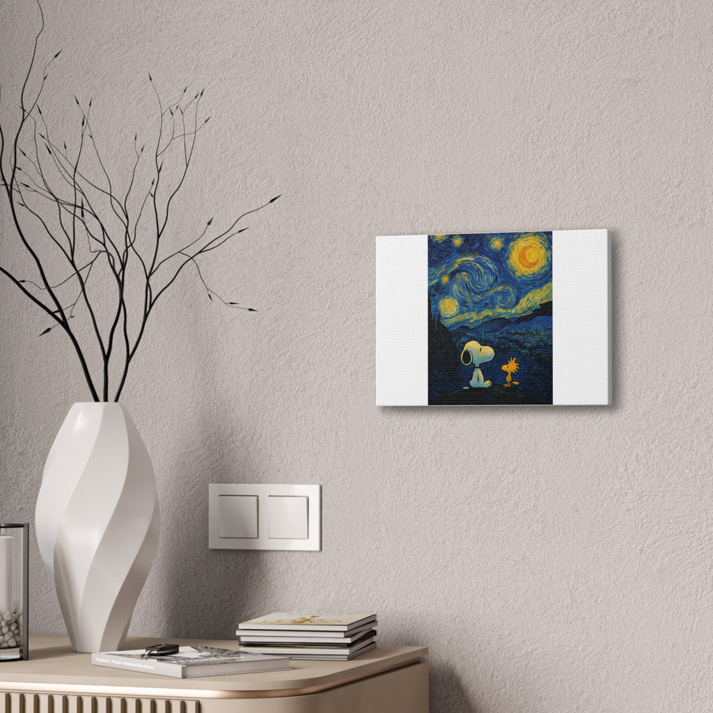 Snoopy Paris Autumn Canvas