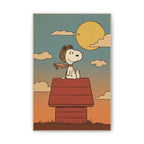 Snoopy Flying Ace Illustration Canvas
