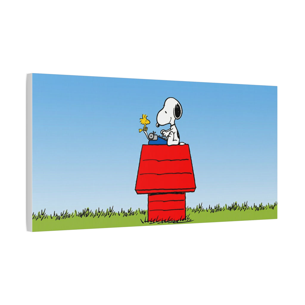 Snoopy on Red Doghouse Canvas