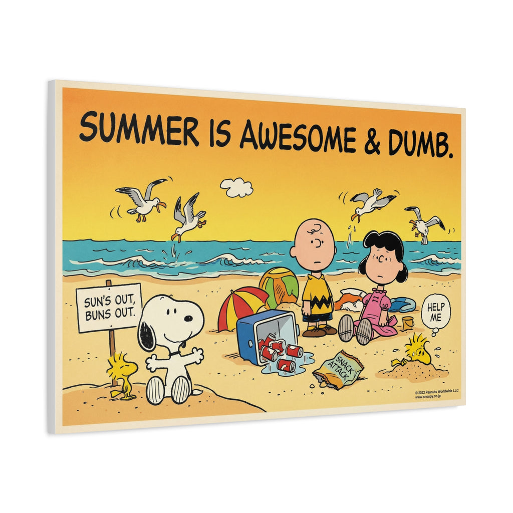 Summer Awesome And Dumb Canvas