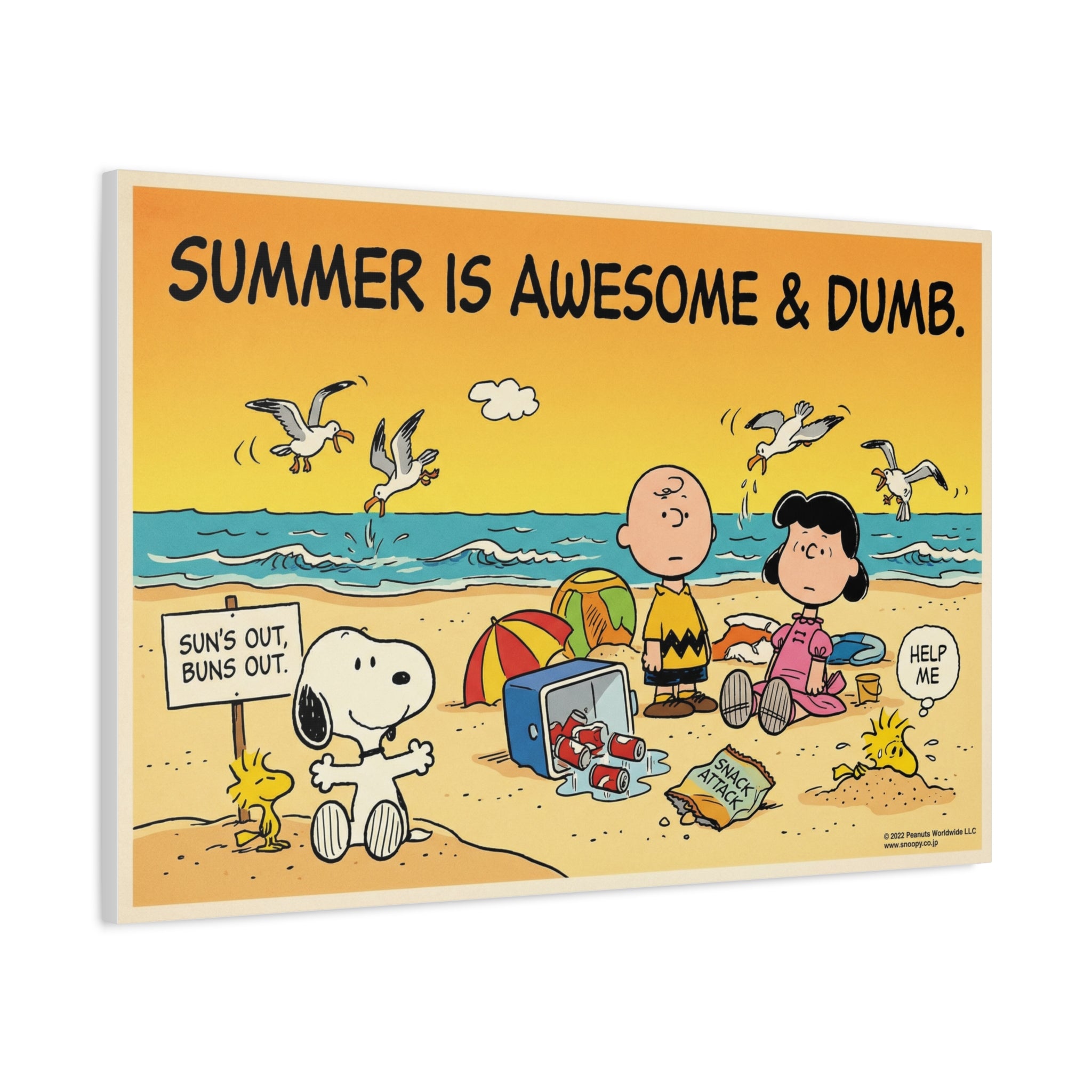 Summer Awesome And Dumb Canvas