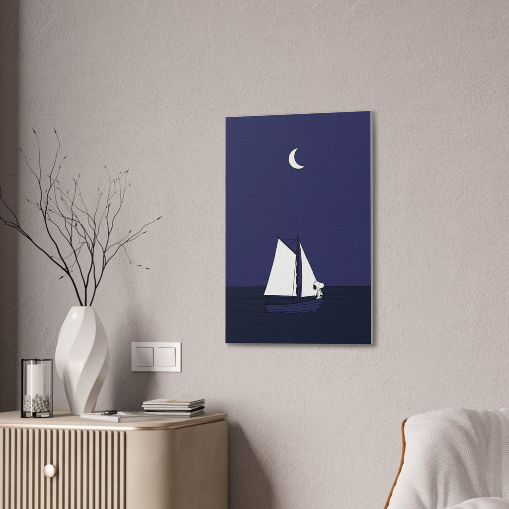 Sailboat Night Scene Canvas