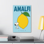 Amalfi Lemon Snoopy Italy Canvas