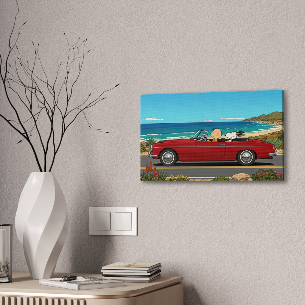 Snoopy Red Convertible Canvas