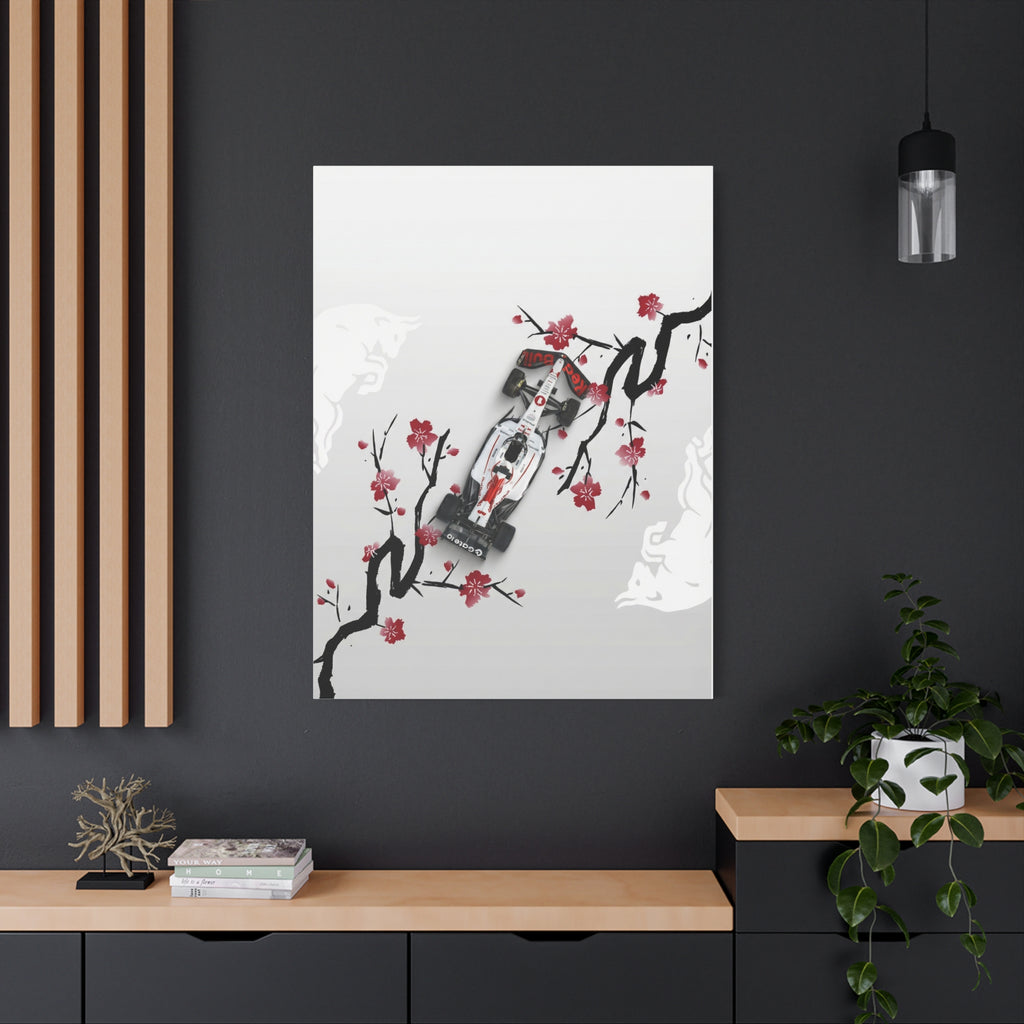 Racing Car Blossom Canvas