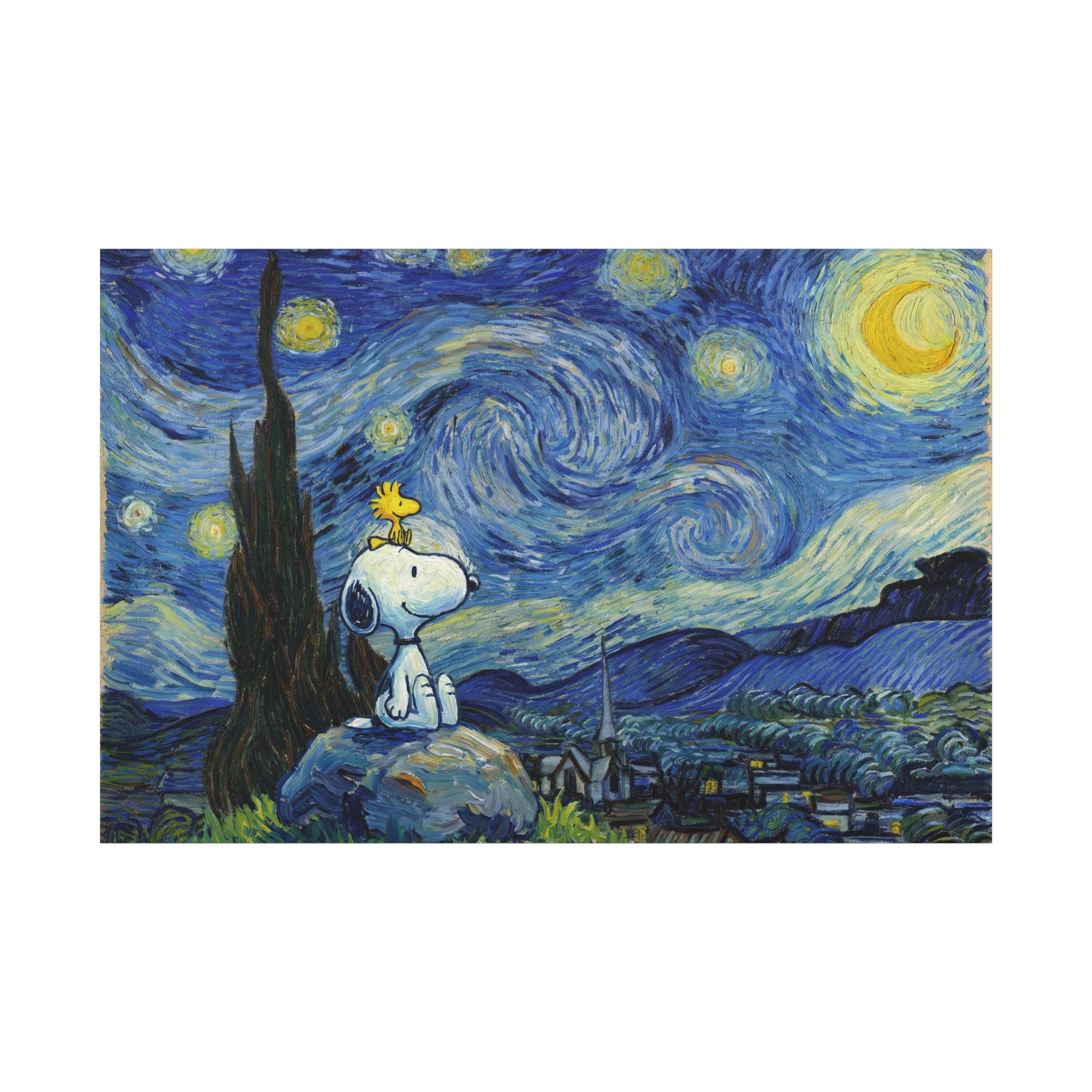 Snoopy Woodstock Starry Canvas