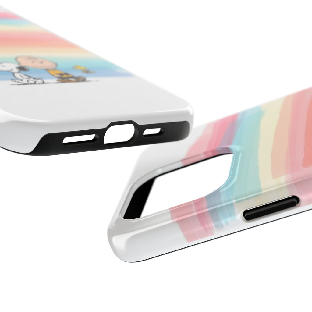 Pastel Stripe Peanuts Phone Case
