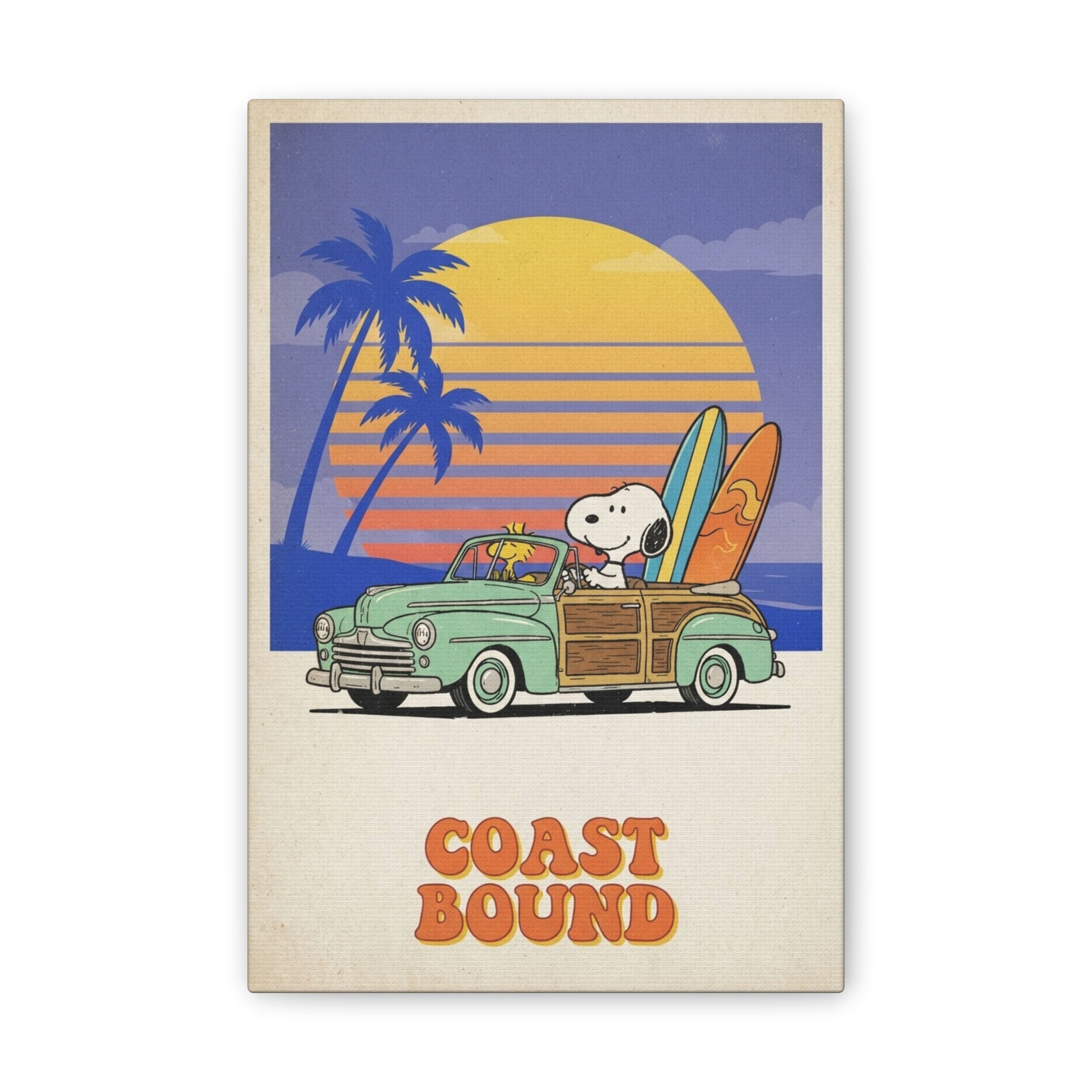 Coast Bound Snoopy Canvas