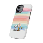 Rainbow Stripe Snoopy Phone Case