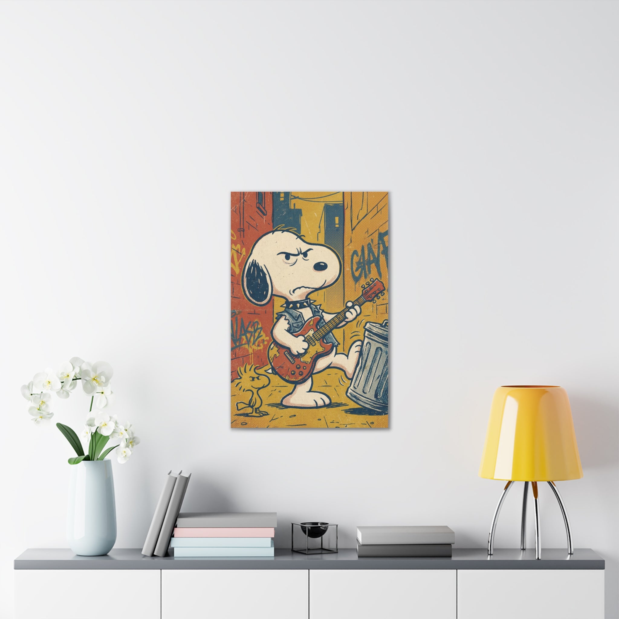 Grunge Rock Snoopy Canvas
