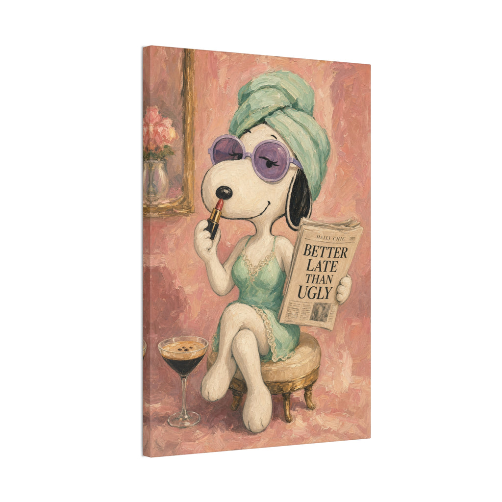 Snoopy Glamour Illustration Canvas