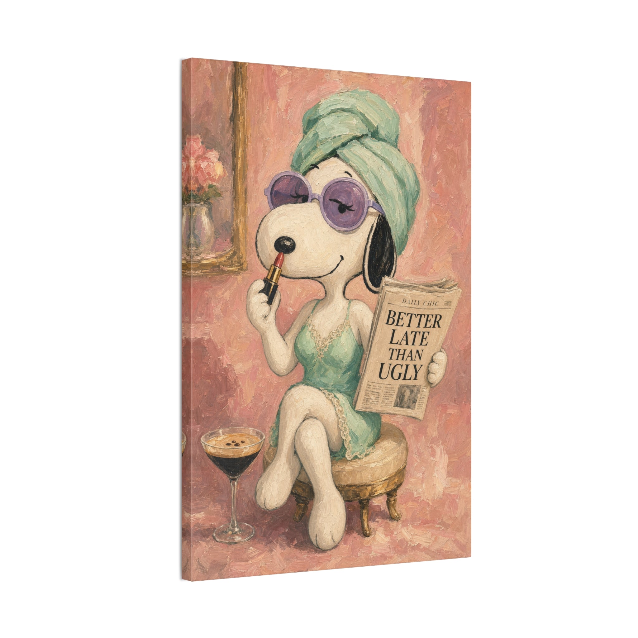 Snoopy Glamour Illustration Canvas
