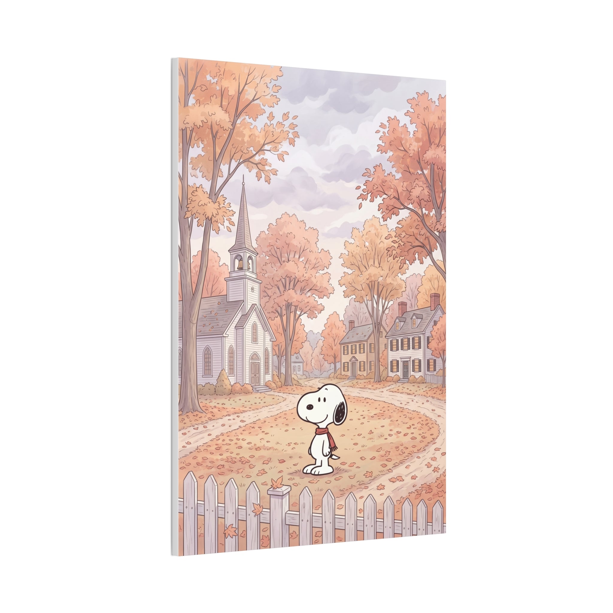 Snoopy Autumn Village Canvas
