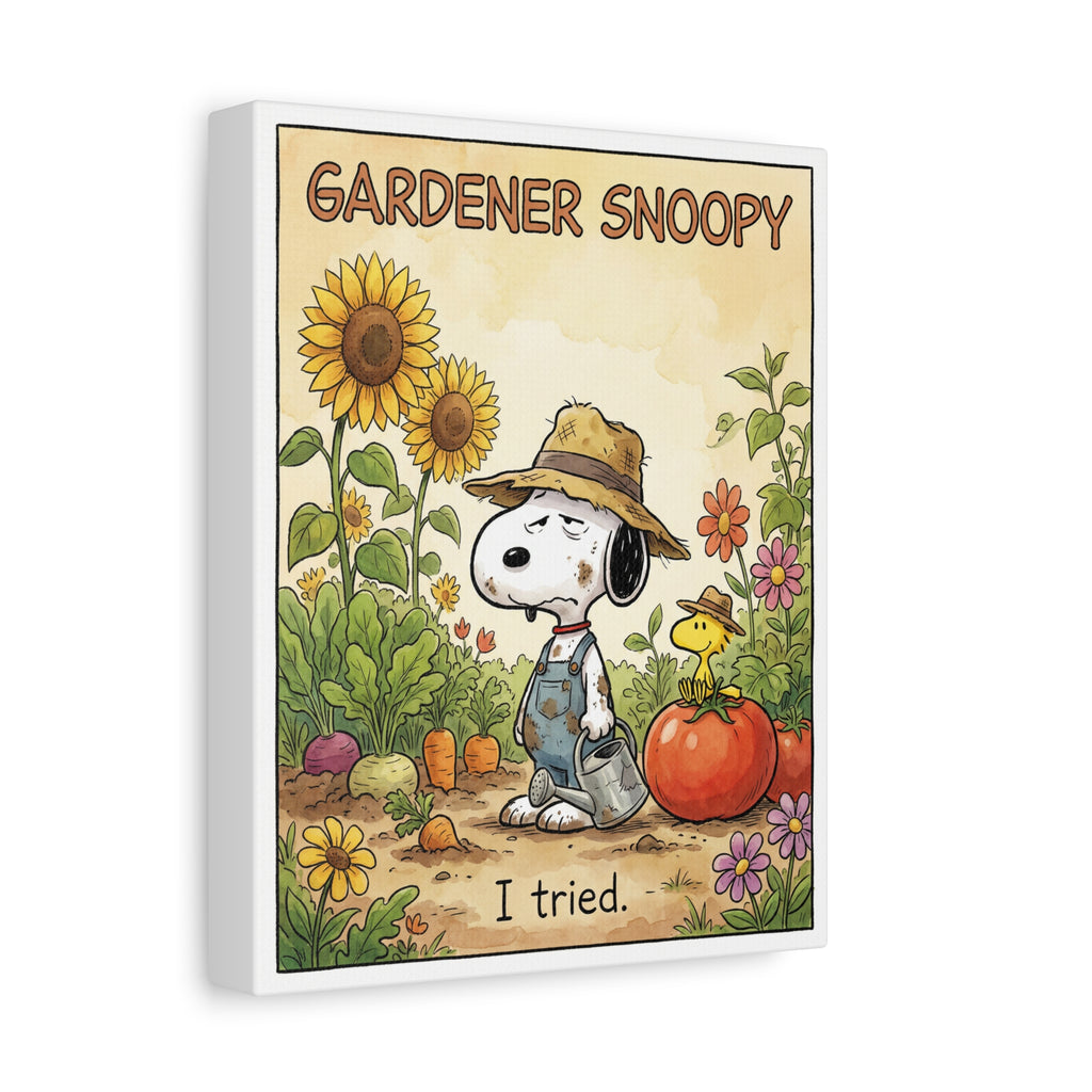 Gardener Snoopy I Tried Canvas